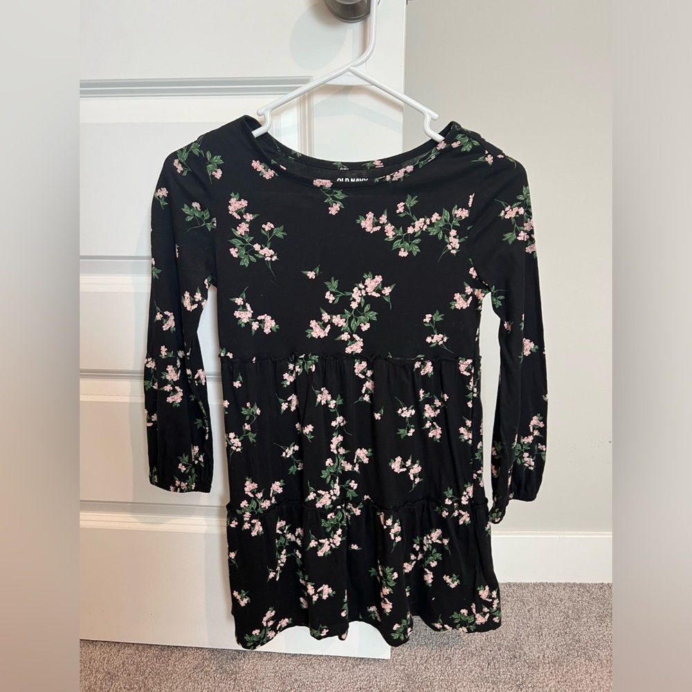 Old Navy Girls Floral long sleeve cotton dress ( size M/8)